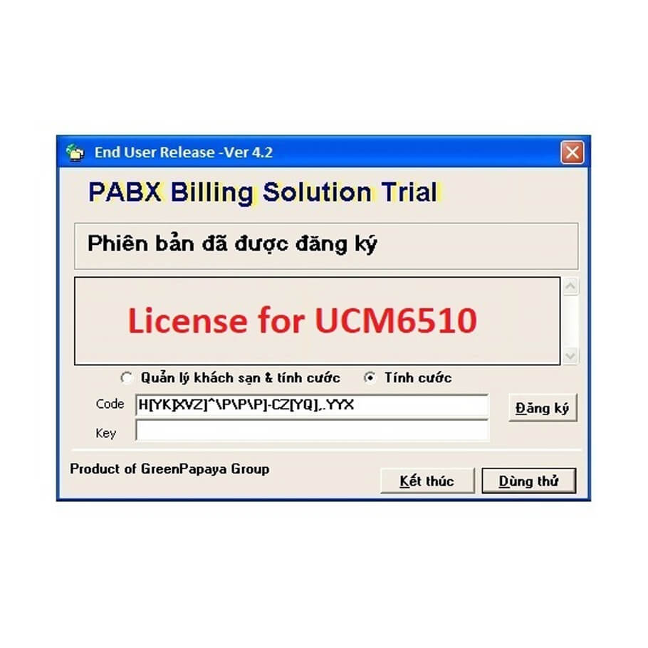 Phần mềm tính cước tổng đài Asterisk/ UCM6510